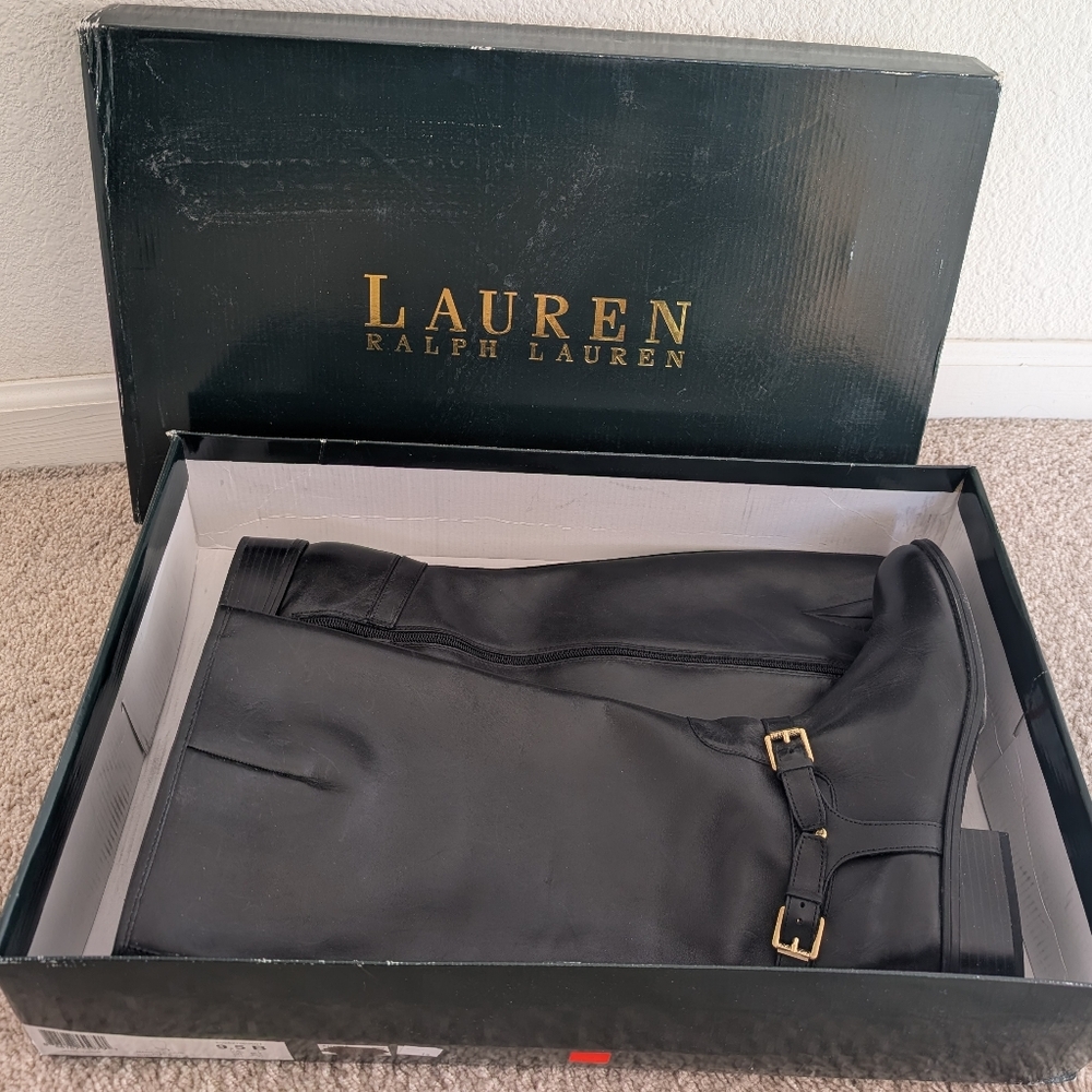 Lauren Ralph Lauren Black Riding Boots